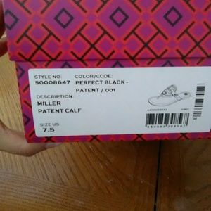 Tory Burch Black Patent Leather Sandals